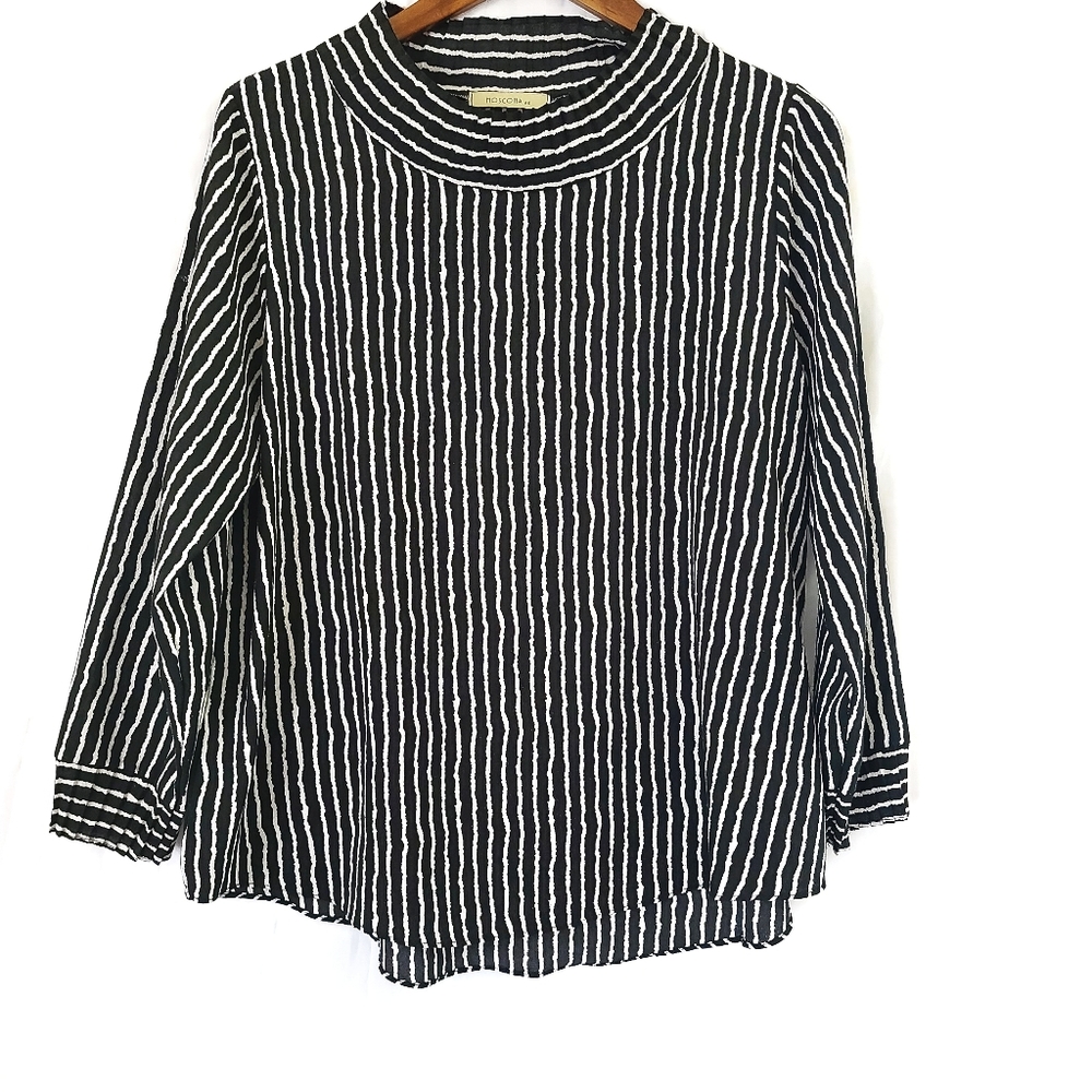 Black white stripe long sleeve you-F